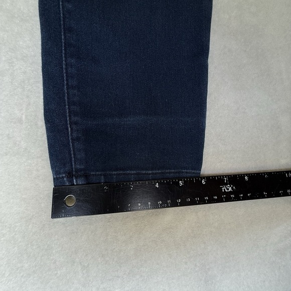 NYDJ Jeans Women's 8 Blue Dark Wash Legging Mid Rise Straight Leg Measures 29x31 - Picture 8 of 10